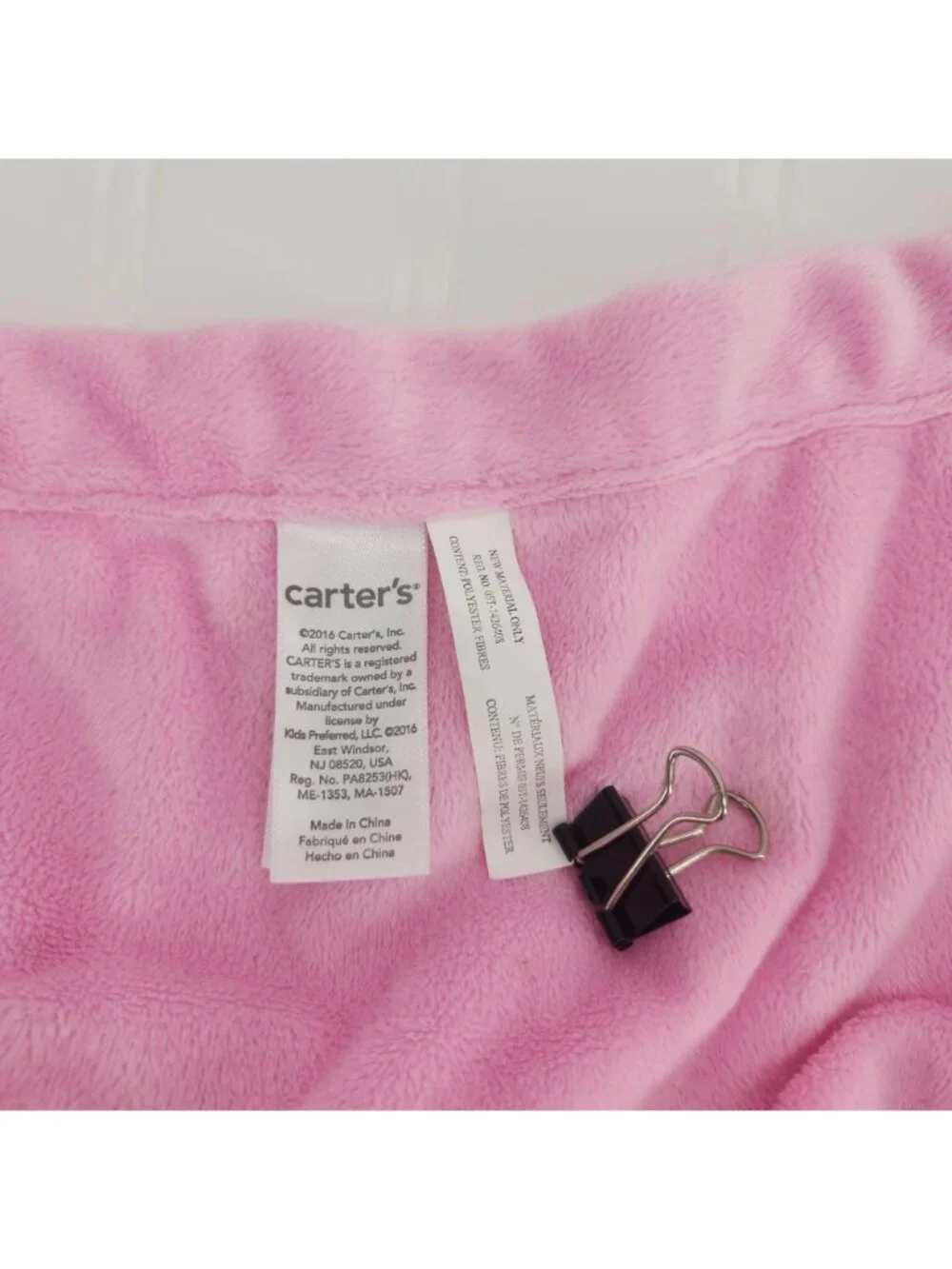 Carters Elephant Lovey Pink Plush Security Blanket Polka Dot Baby Comfort Toy